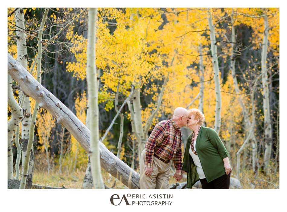 elderly couples portrait session in Downtown Truckee.